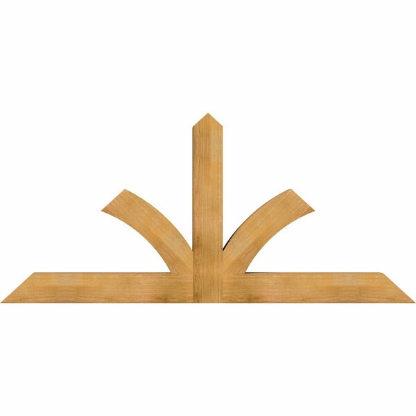 Ekena Millwork Richland Rough Sawn Timber Gable Bracket, Western Red Cedar, 84"W x 38"H x 6"D x 6"F, 11/12 Pitch GBW084X38X0606RIC00RWR - main